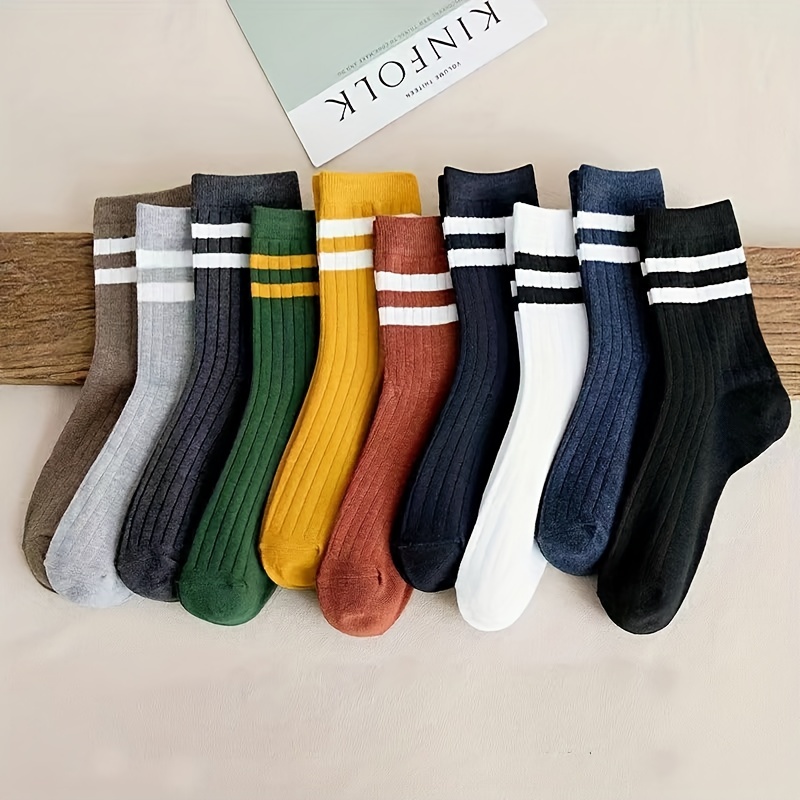 Cotton Crew Sock Pack - 5 قطع من الجوارب الرجالية المبتكرة