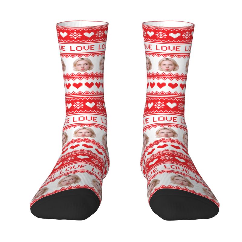 عيد الميلاد شخصية مخصصة الوجه  - مراجعة Dress Sock Men وسعره