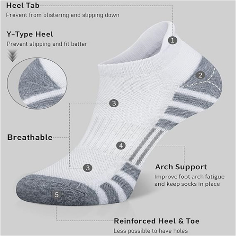 جوارب رياضية قصيرة للجنسين، 24 - مراجعة Athletic Sock Cushion وسعره