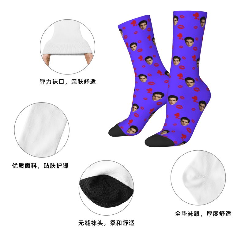 صورة وجه مخصصة مع جوارب دائرية - مراجعة Dress Sock Men وسعره