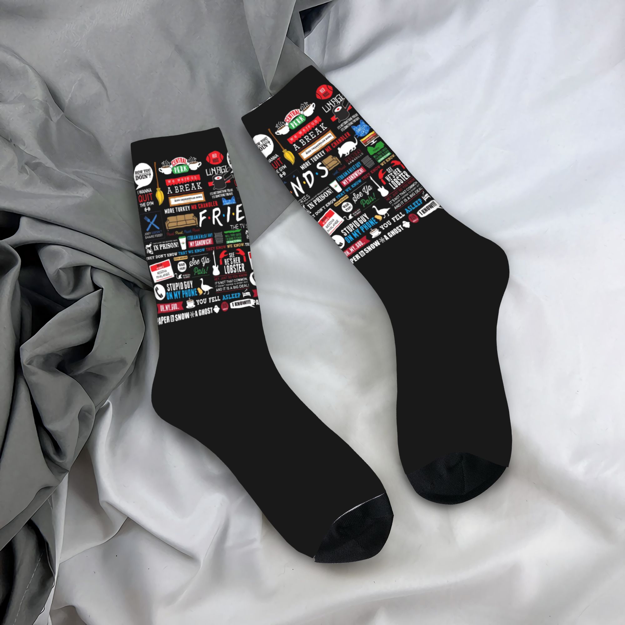 جوارب مخصصة بتصميم مرح ومضحك م - مراجعة No Show Sock Women وسعره